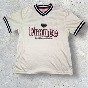 France World Championship Team Jersey 86 Racing Trophy Series Cream Shirt Mens L